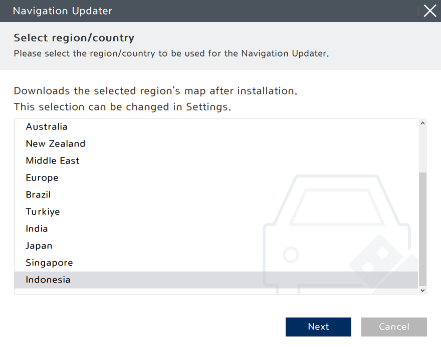 select region