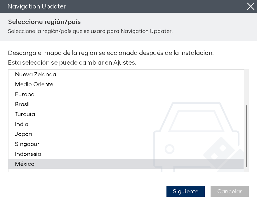 select region